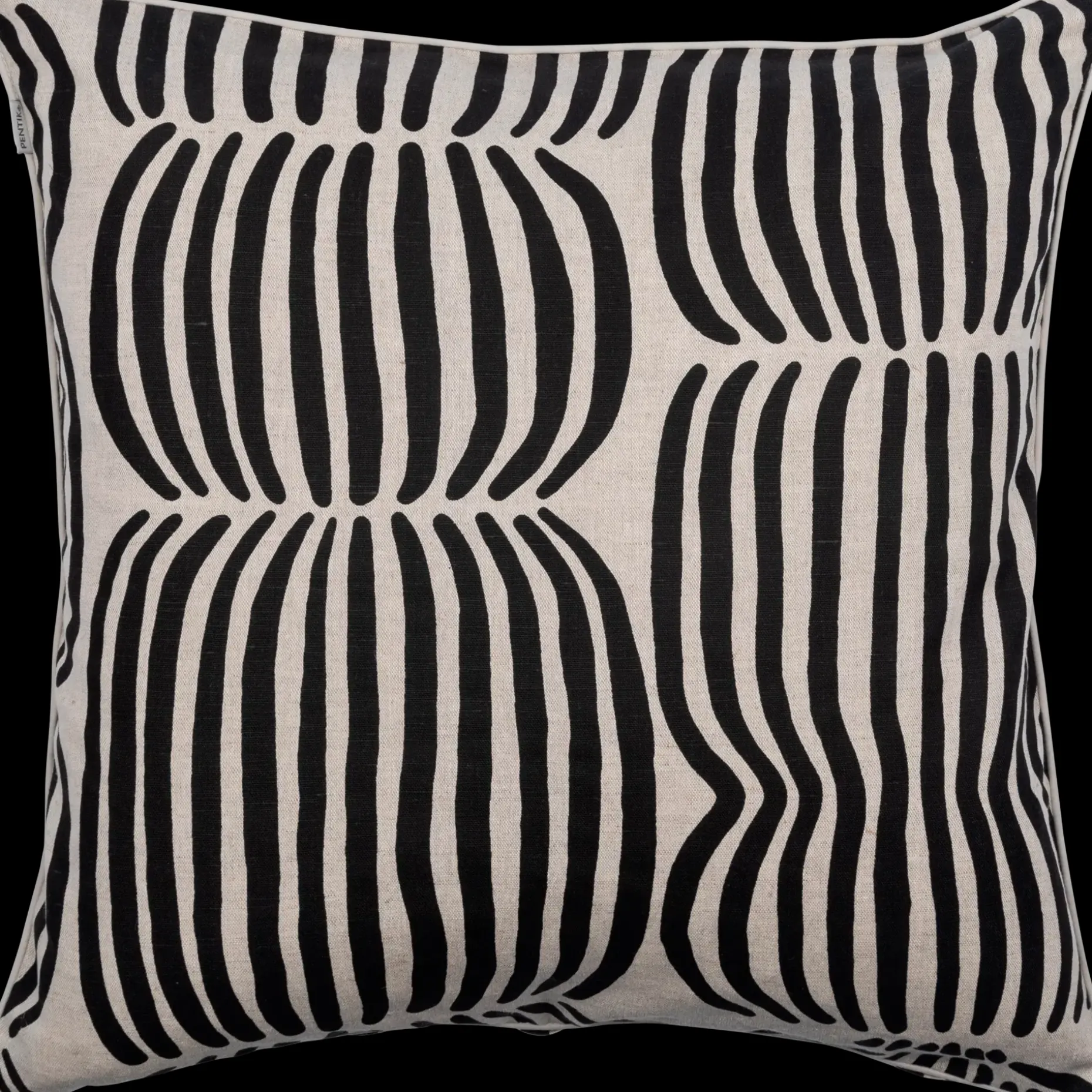 Pentik Vilja tyynynpäällinen puolipellava 45x45 cm, musta