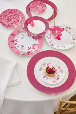 Pip Studio Jolie Flowers lautanen 17 cm pinkki