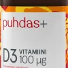 Puhdas+ D3-Vitamiini 100µg 120 kaps