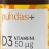 Puhdas+ D3-Vitamiini 50µg 120 kaps
