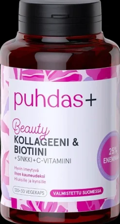 Puhdas+ Kollageeni & Biotiini 120+30kaps