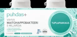 Puhdas+ Maitohappobakteeri 5 mrd tuplapakkaus 2x75kaps