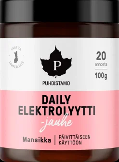 Puhdistamo Daily Elektrolyyttijauhe Mansikka 100 g