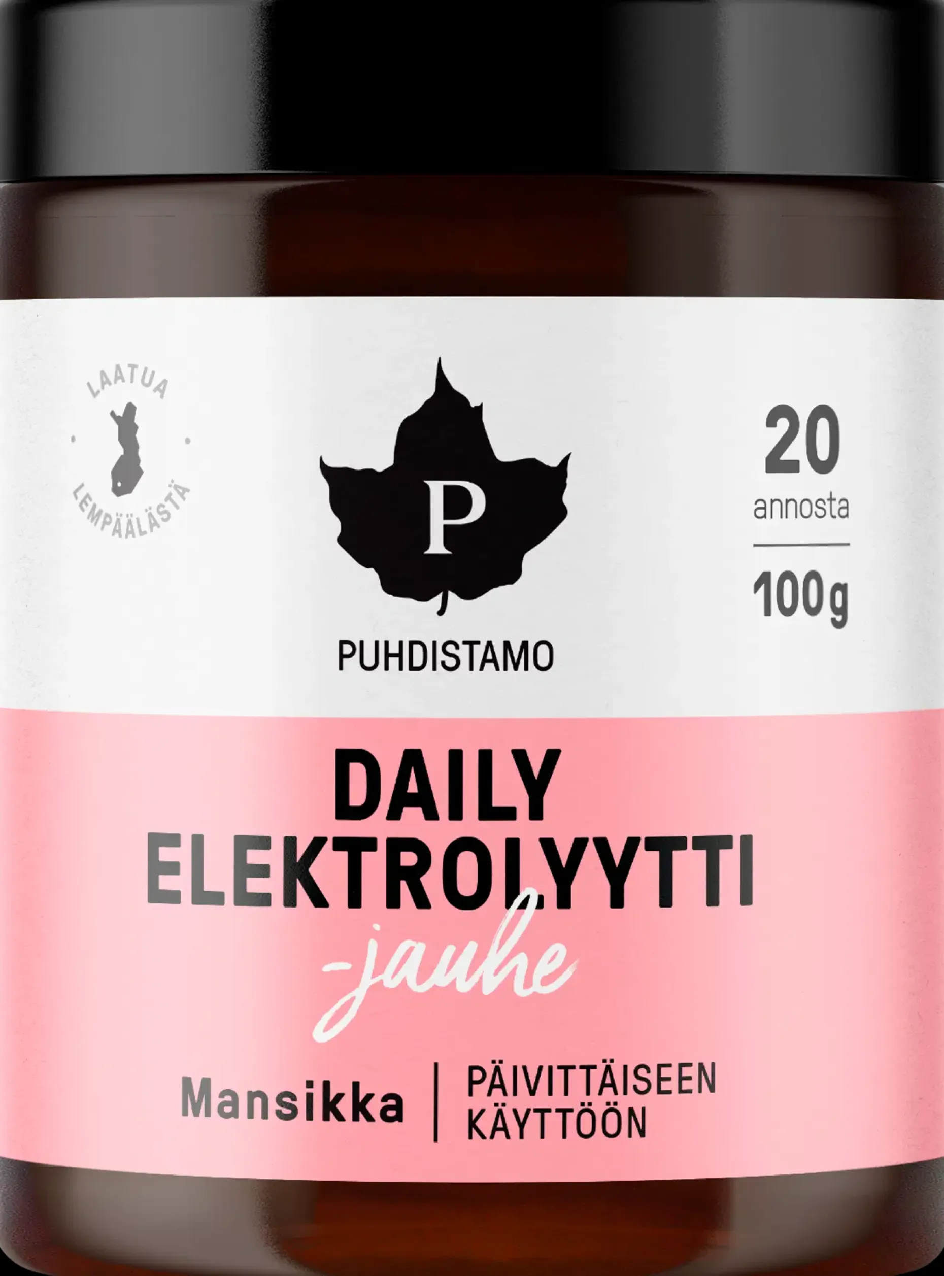 Puhdistamo Daily Elektrolyyttijauhe Mansikka 100 g