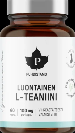 Puhdistamo Luontainen L-teaniini 100 mg 60 kaps