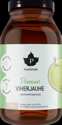 Puhdistamo Premium Viherjauhe + Maitohappobakteeri 120 g