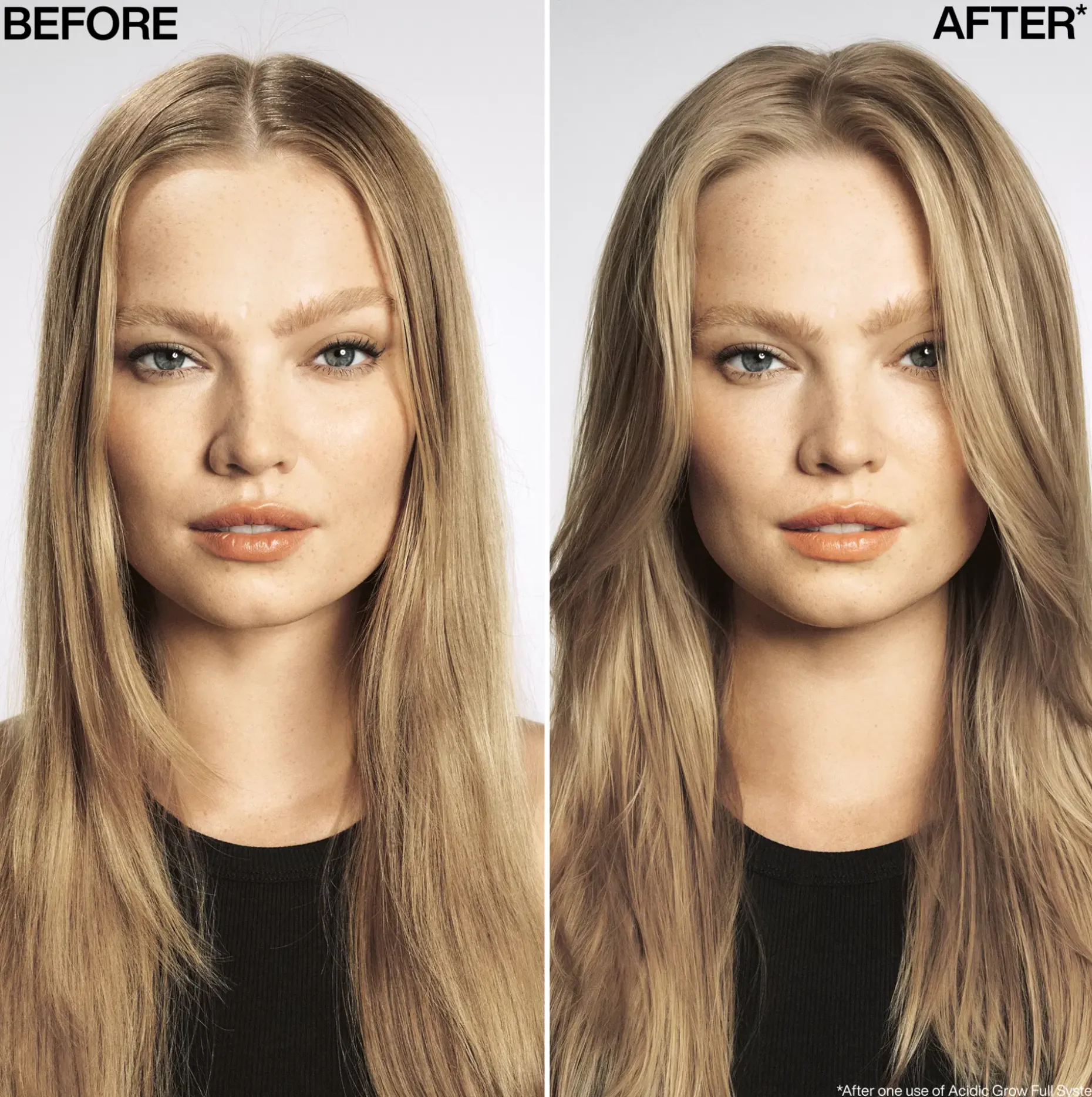 Redken Acidic Grow Full System tuuheuttava hoitoaine oheneville tai latteille hiuksille. Antaa täyteläisyyden tunnetta tyvelle.