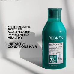 Redken Acidic Grow Full System tuuheuttava hoitoaine oheneville tai latteille hiuksille. Antaa täyteläisyyden tunnetta tyvelle.