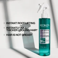 Redken Acidic Grow Full System hoitosuihke oheneville hiuksille. Auttaa vahvistamaan ja tuuheuttamaan hiuksia.