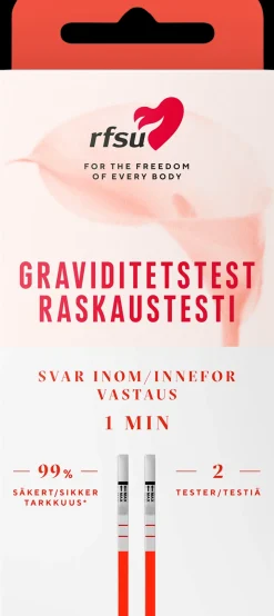 RFSU Raskaustesti 2 kpl testiliuskoja