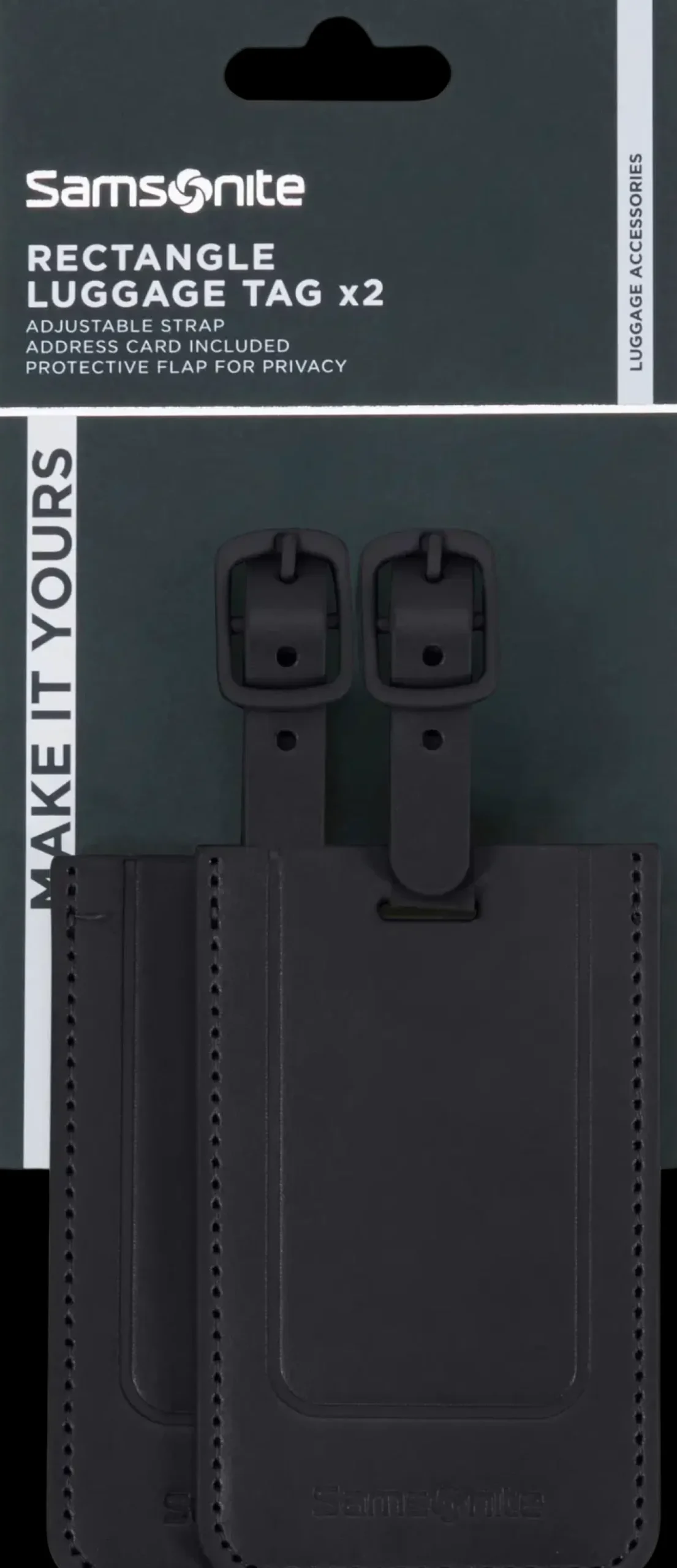 Samsonite TA REVOLUTION Rectangle Luggage Tag x2 nimilappu