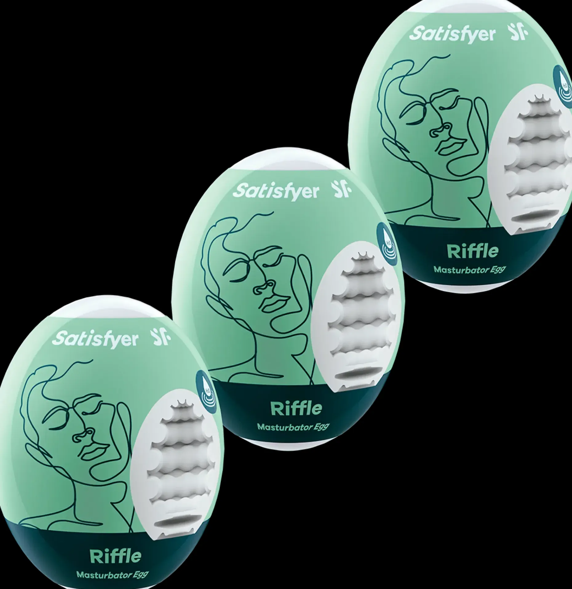 Satisfyer Masturbator Riffle Egg 3 kpl