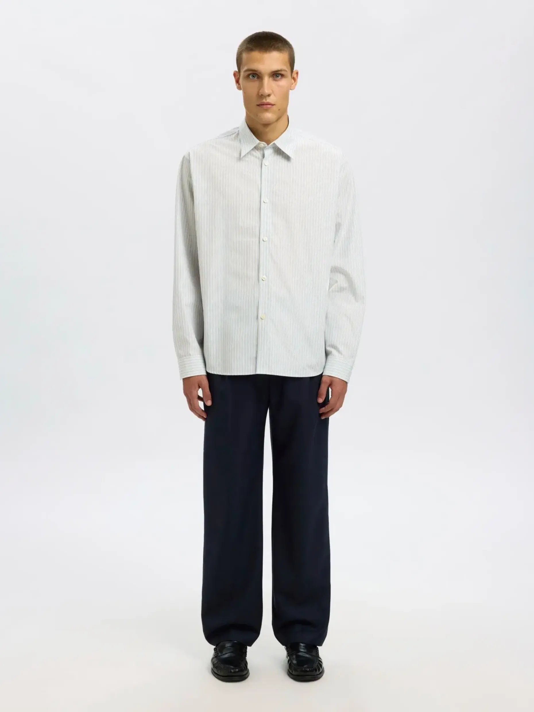 SELECTED HOMME Slhctmben stripe ls shirt kauluspaita