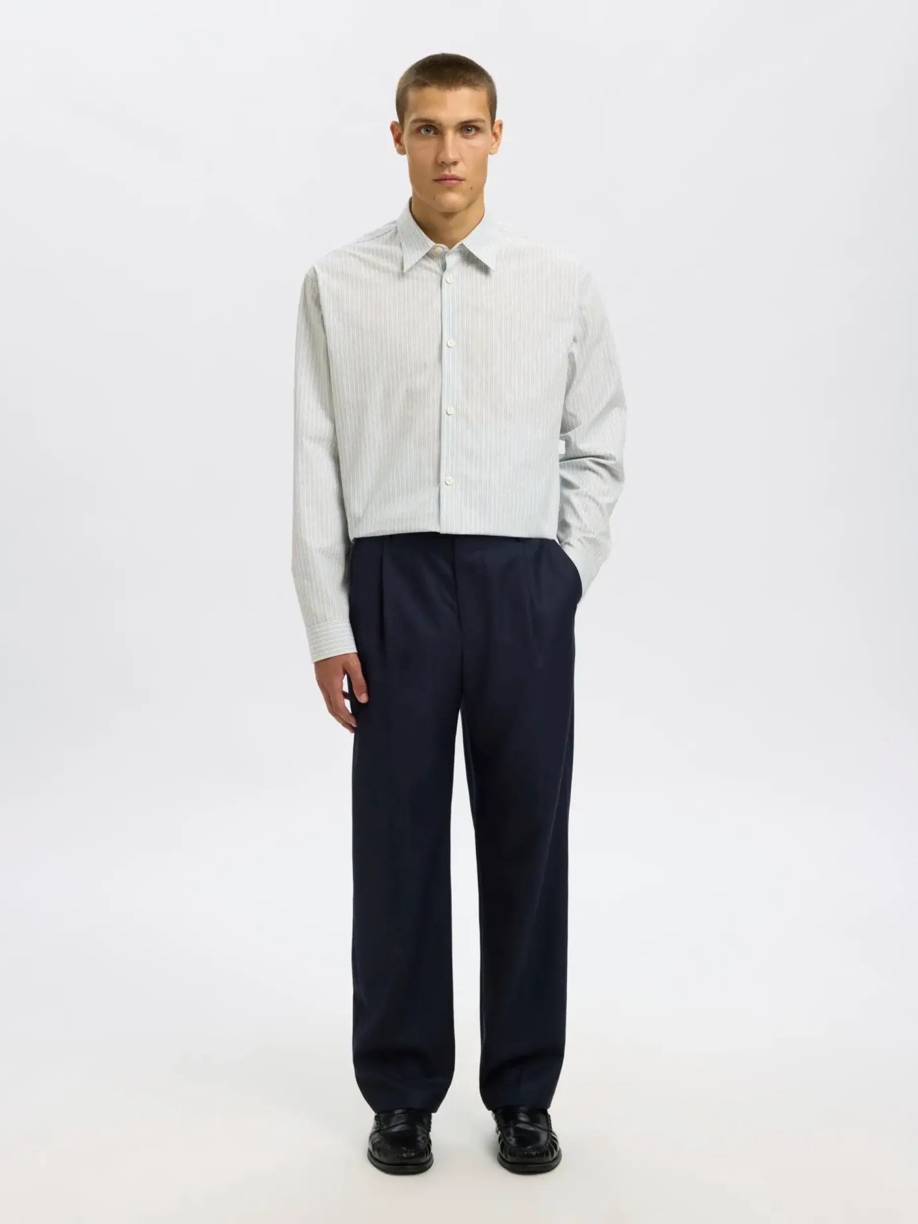 SELECTED HOMME Slhctmben stripe ls shirt kauluspaita