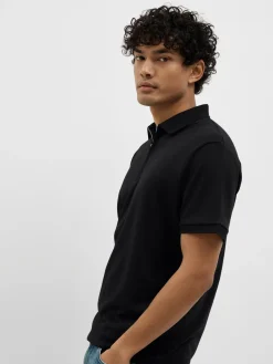 SELECTED HOMME Slhfave zip ss polo pikee