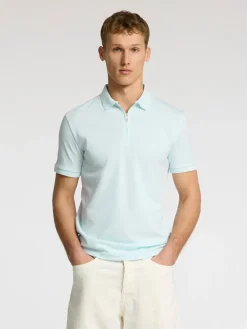 SELECTED HOMME Slhfave zip ss polo pikee