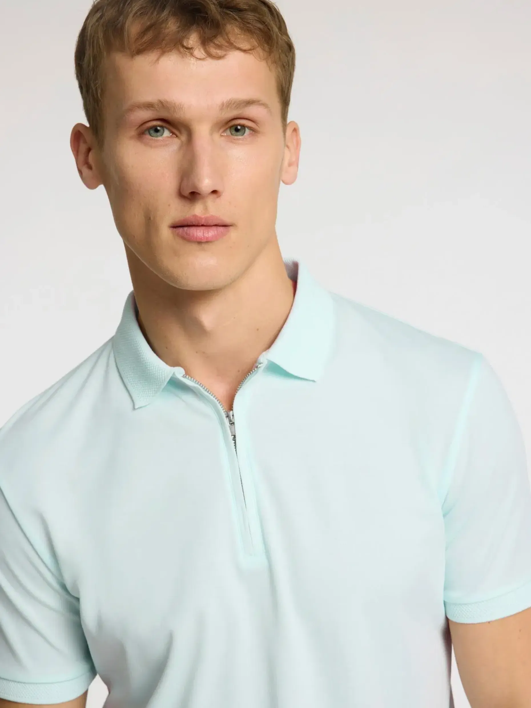 SELECTED HOMME Slhfave zip ss polo pikee