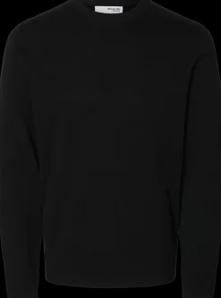 SELECTED HOMME Slhravi ls knit structure crew neule