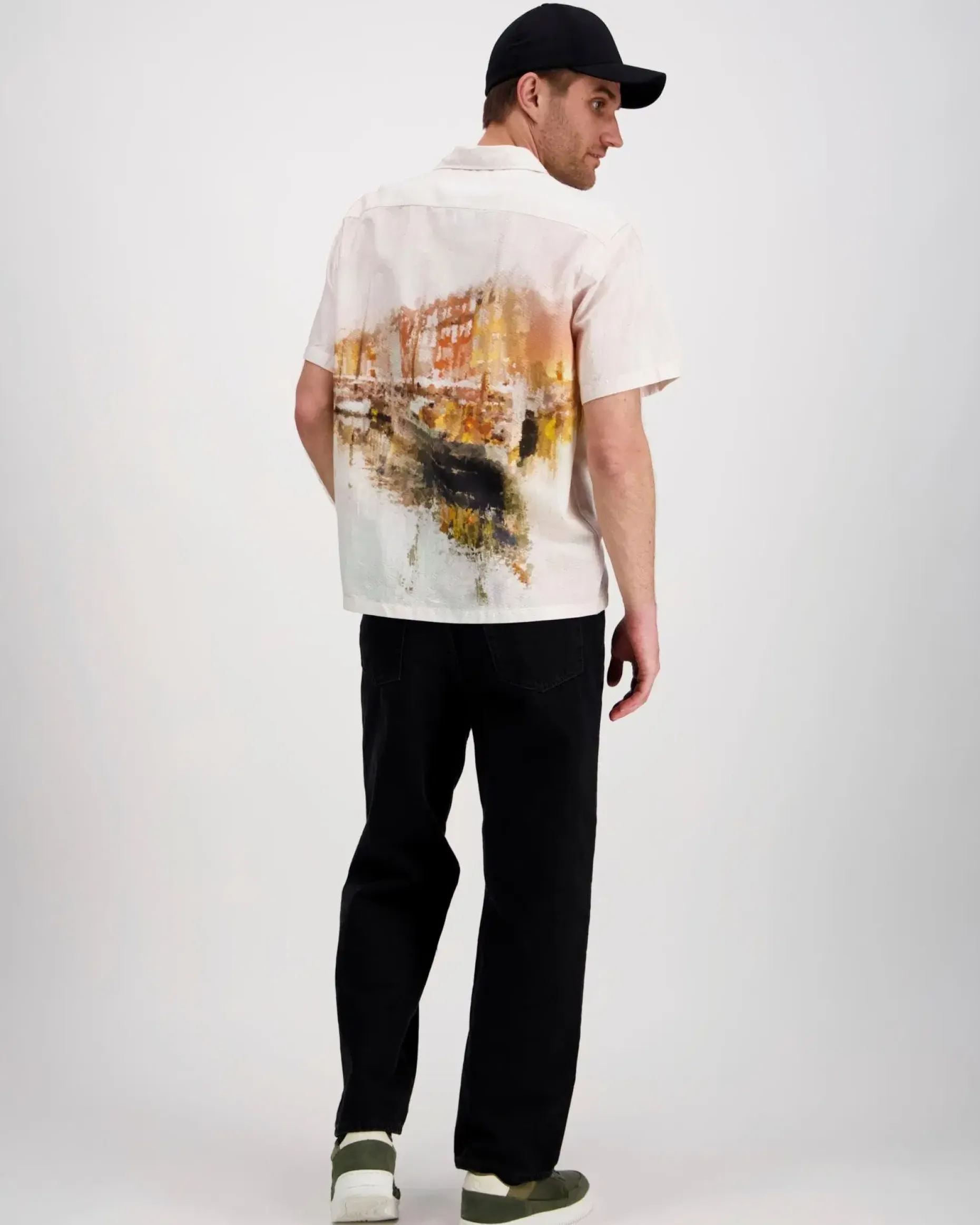 SELECTED HOMME Slhrelaxcarl aop ss shirt kauluspaita