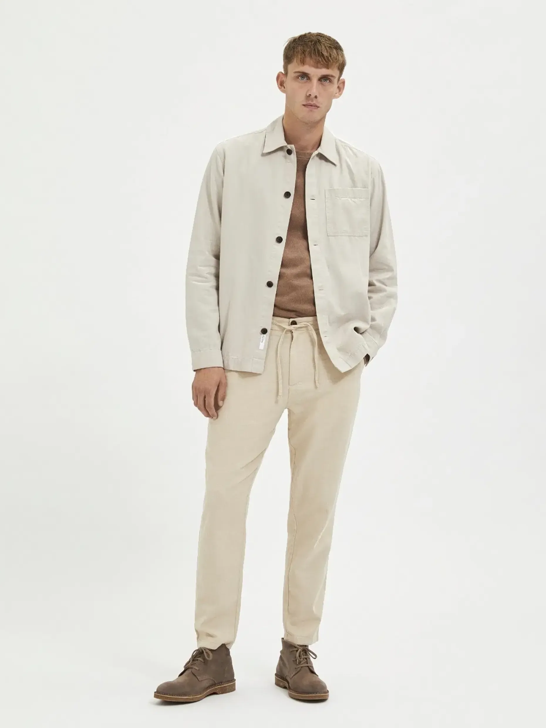 SELECTED HOMME Slh172-slimtape brody pellavahousut