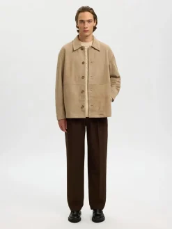 Selected Slhrory suede mokkapaitatakki