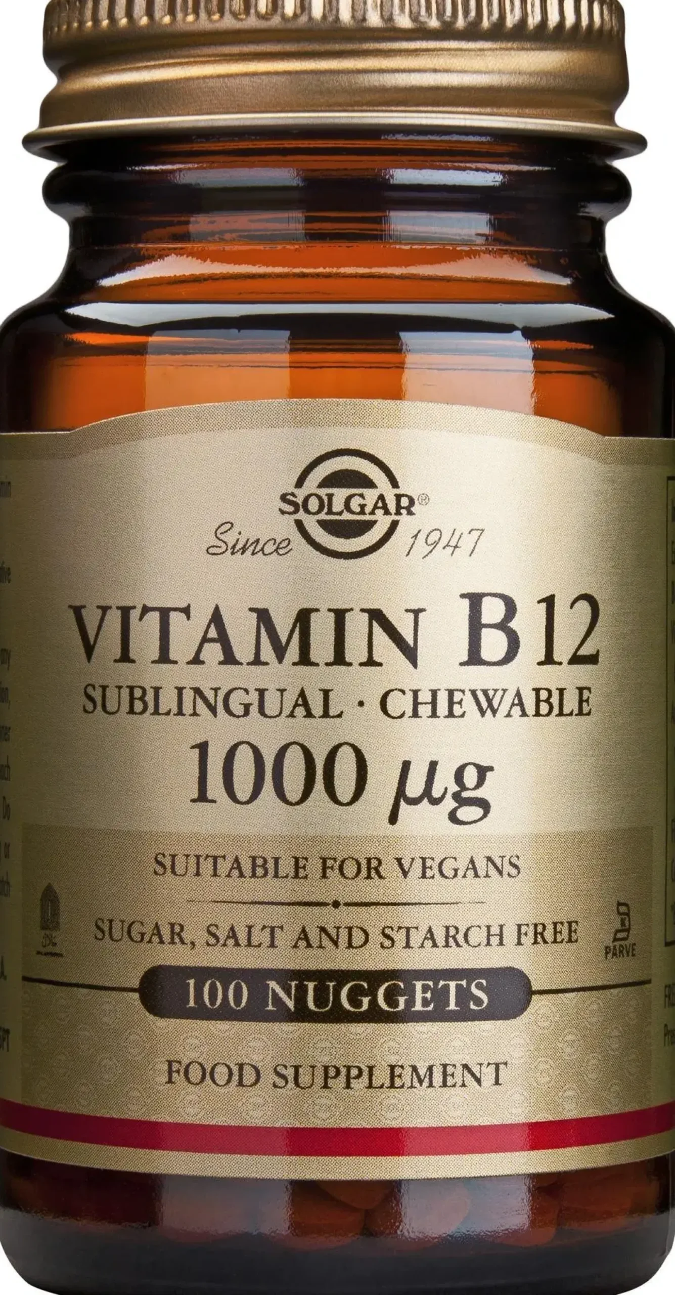 Solgar B12-vitamiini 1000 ug imeskelytabletti 100 tabl.