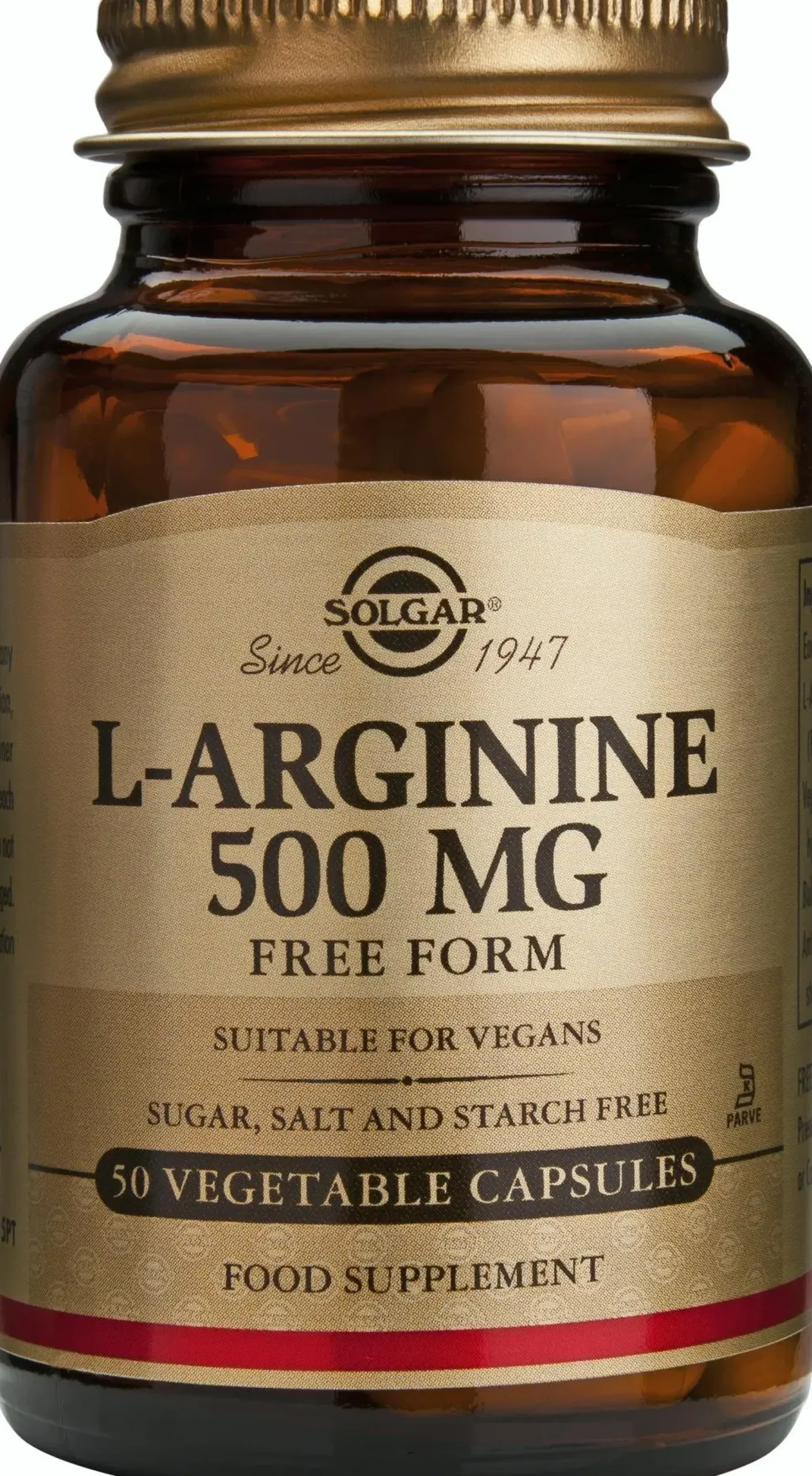Solgar L-Arginiini 500 mg ravintolisä 50 kaps.