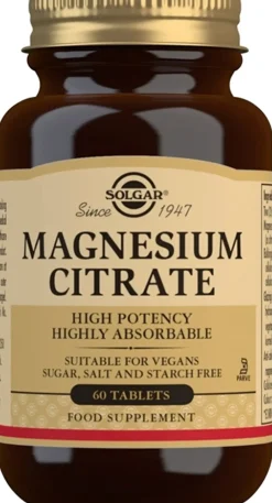 Solgar Magnesiumsitraatti ravintolisä 60 tabl.