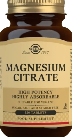 Solgar Magnesiumsitraatti ravintolisä 120 tabl.