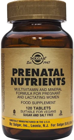 Solgar Prenatal Nutrients ravintolisä 120 tabl.