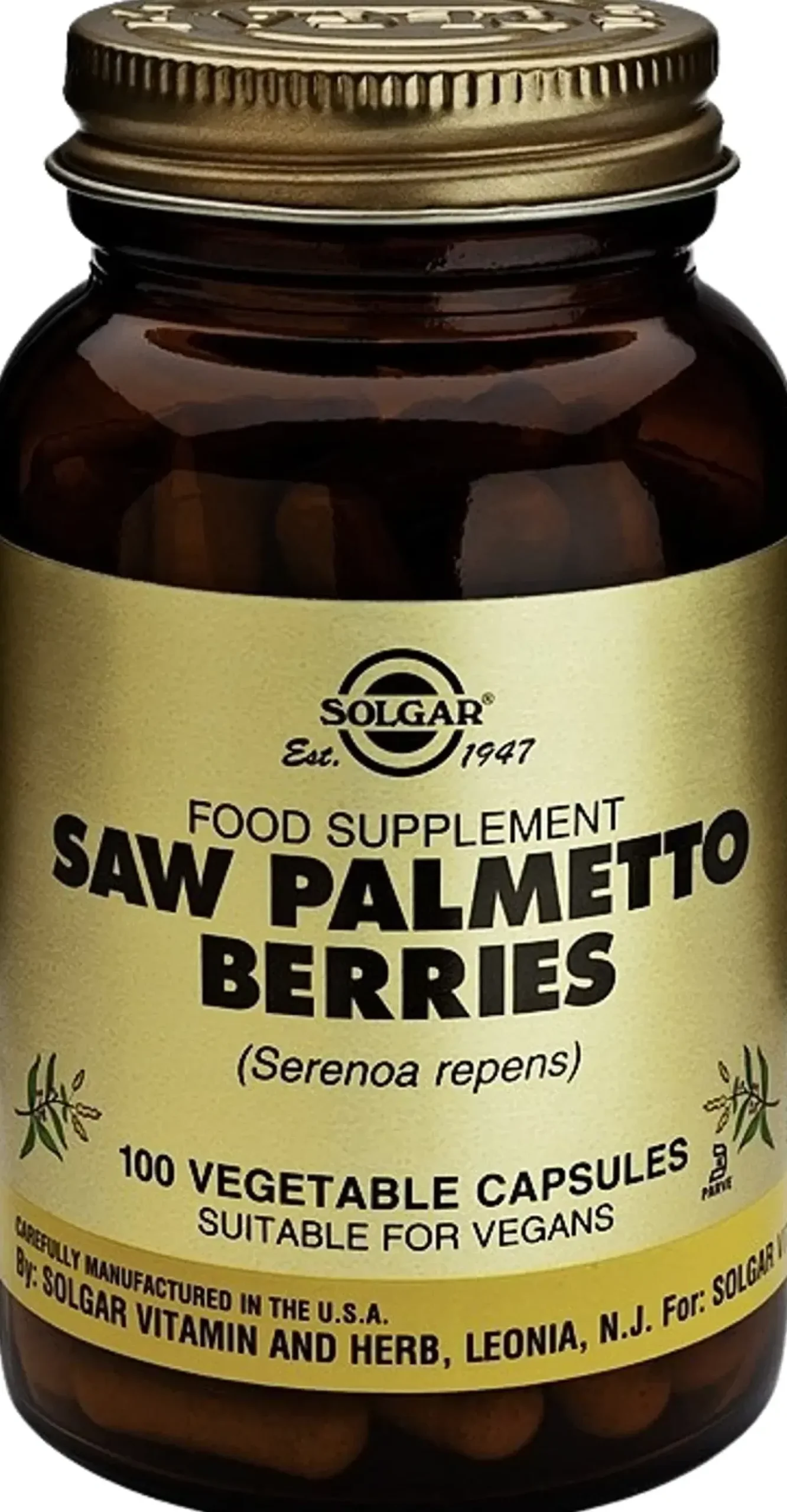 Solgar Saw Palmetto Sahapalmu ravintolisä 100 kaps.
