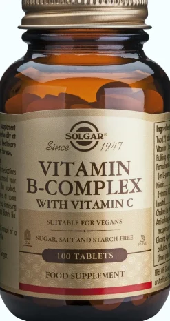 Solgar Vitamin B-Complex + C ravintolisä 100 tabl.