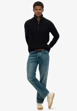 Superdry Jacob cable knit half zip neule