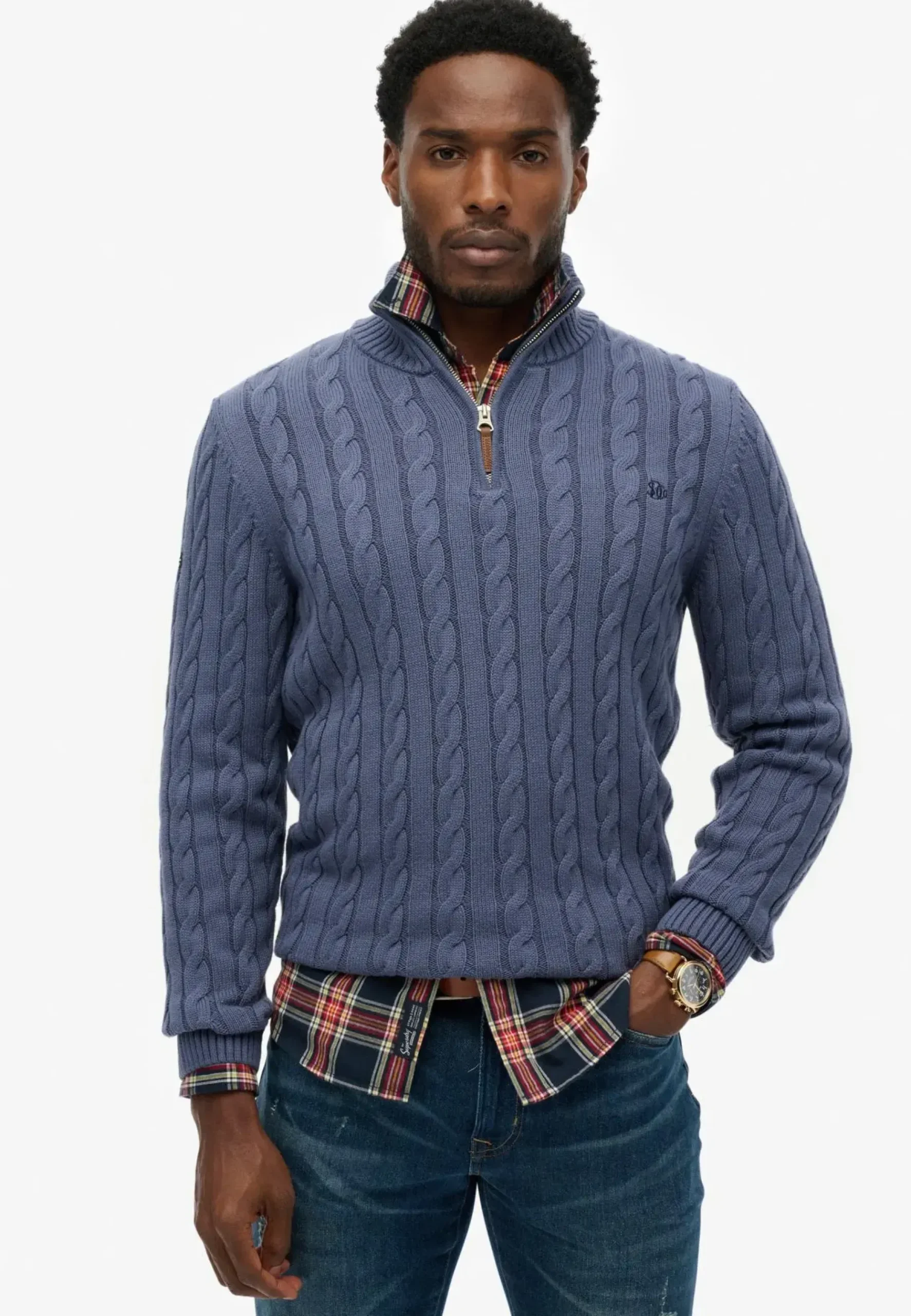 Superdry Preppy cotton cable neule