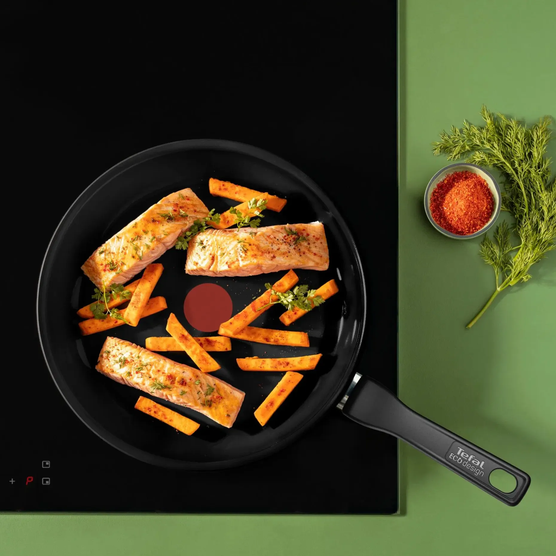Tefal Renew paistinpannu keraaminen 20 cm musta