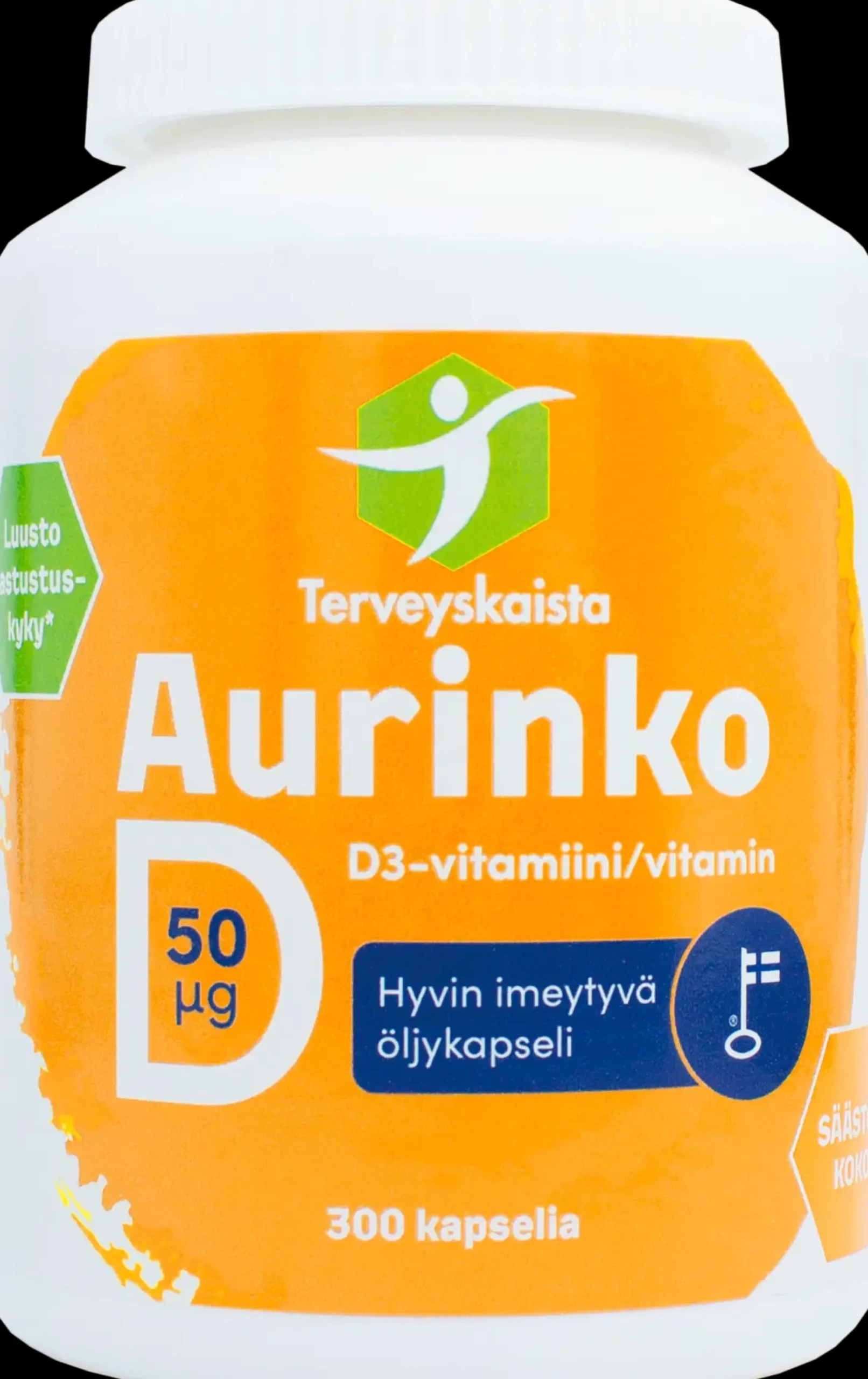 Terveyskaista Aurinko D 50 µg 300 kaps.