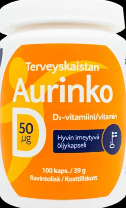 Terveyskaista Aurinko D 50 µg 100 kaps.