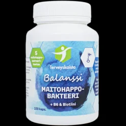 Terveyskaista Balanssi-maitohappobakteerivalmiste 100 kaps.