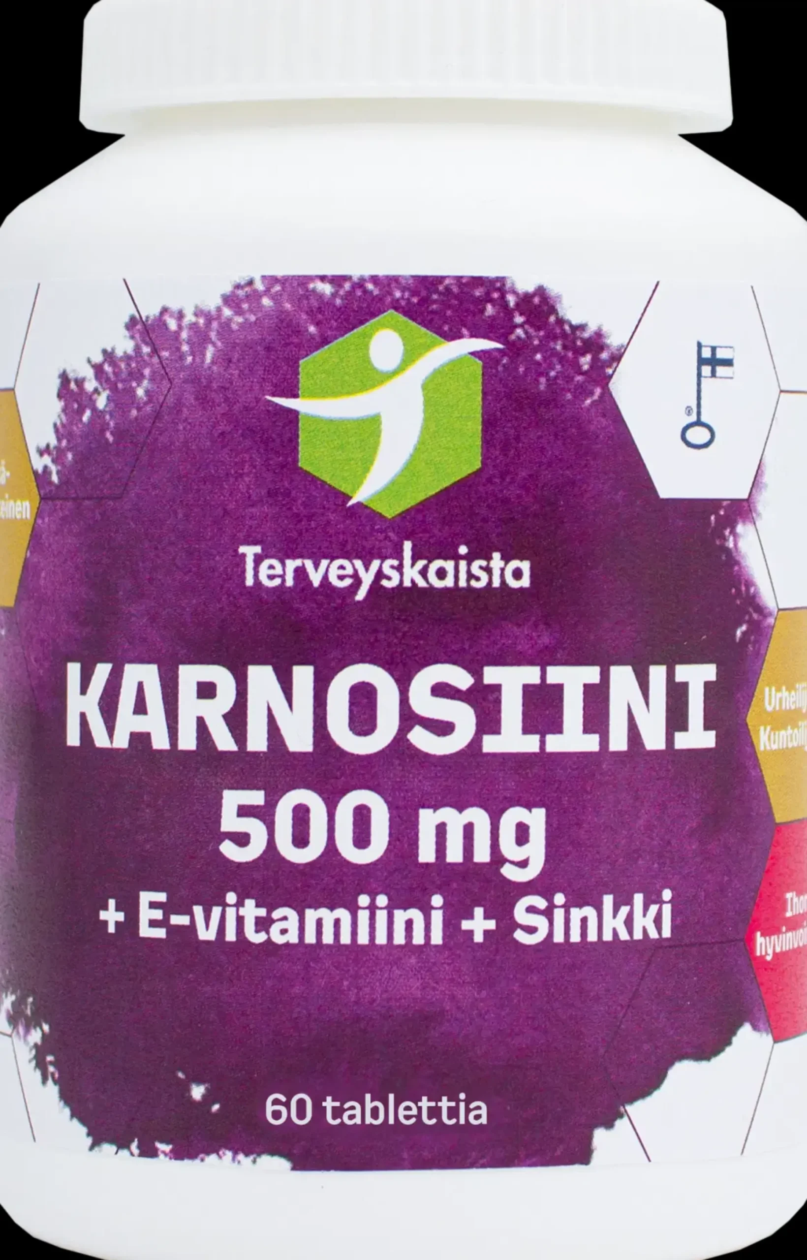Terveyskaista Karnosiini + E-vitamiini + Sinkki 60 tabl.