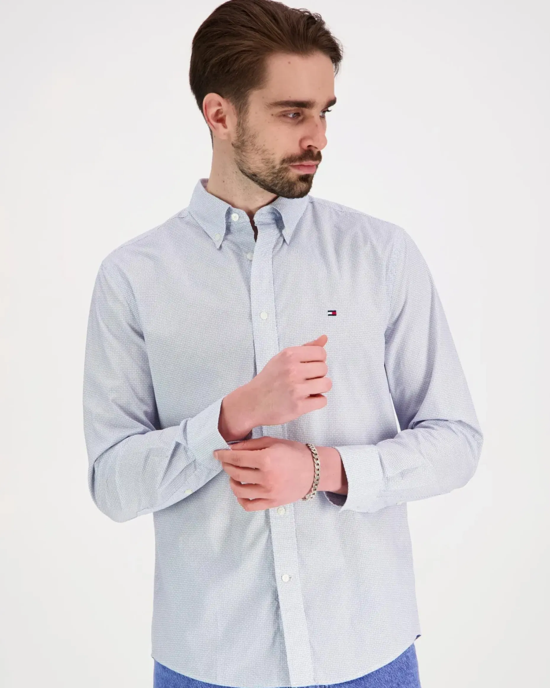 Tommy Hilfiger Flex poplin fake solid rf shirt