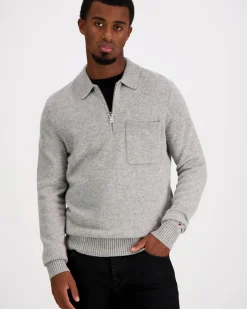 Tommy Hilfiger Lambswool zip polo neule