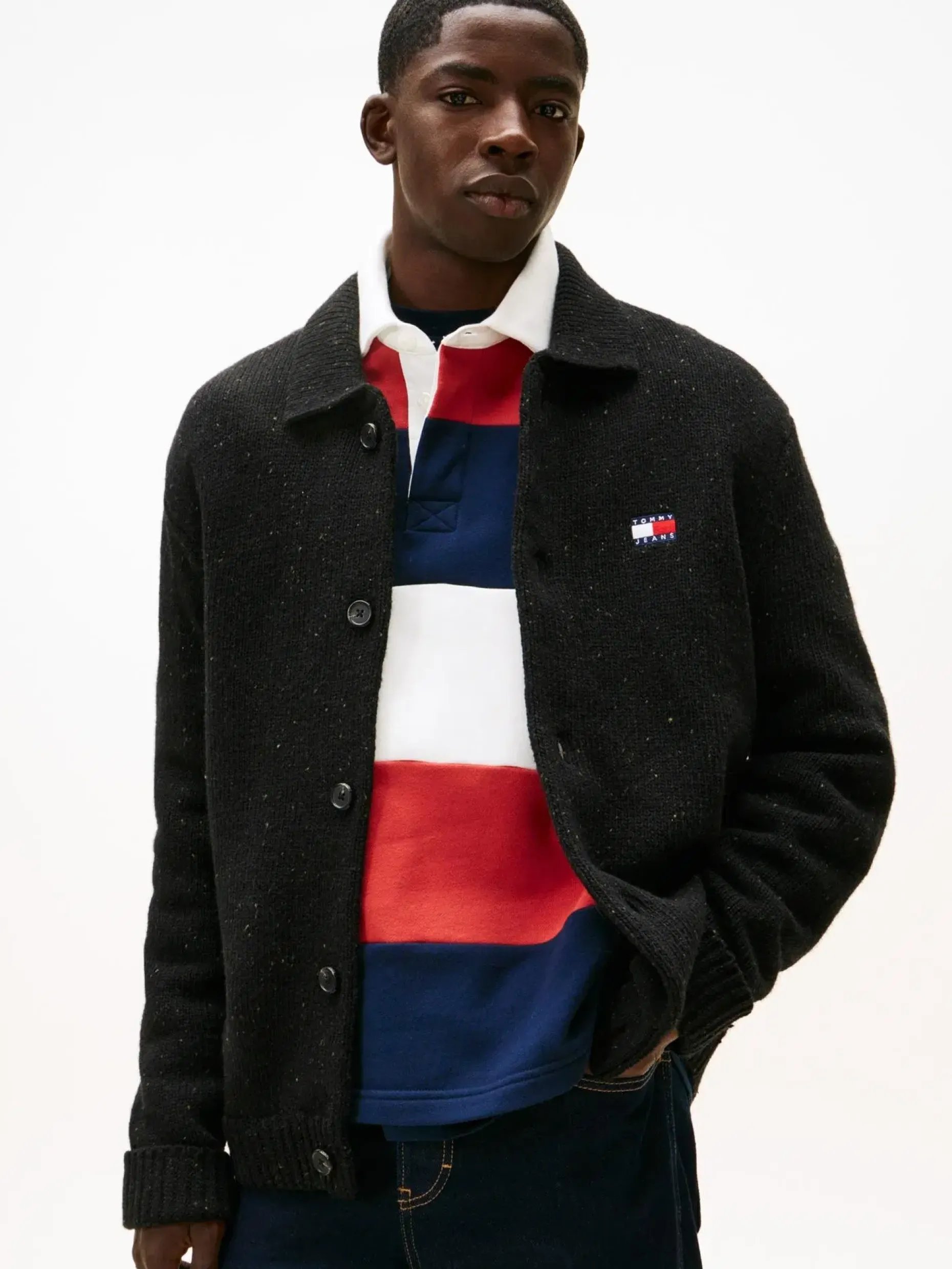 Tommy Jeans Tjm reg badge knitted cardigan neuletakki
