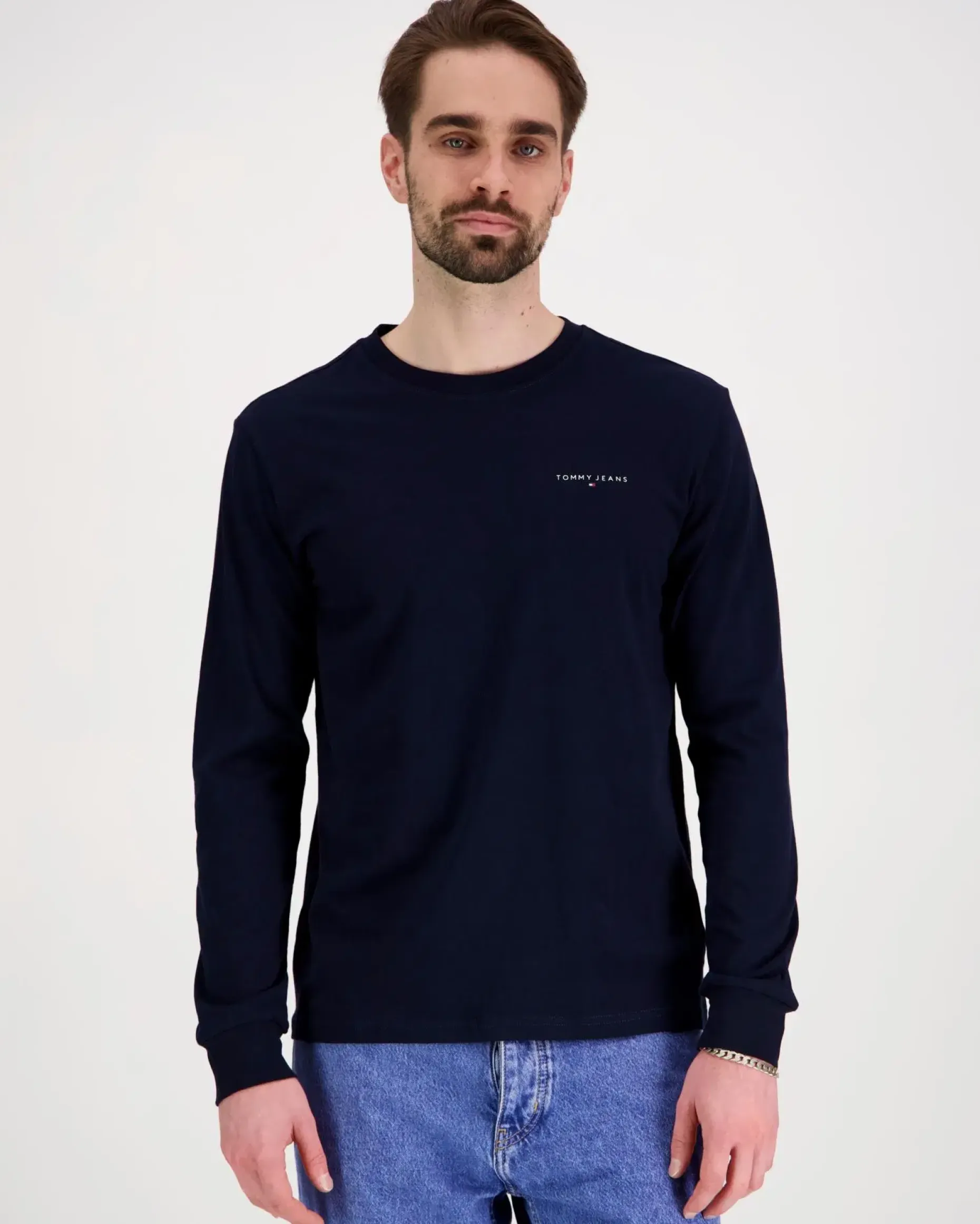 Tommy Jeans Tjm slim chest linear ls tee ext t-paita