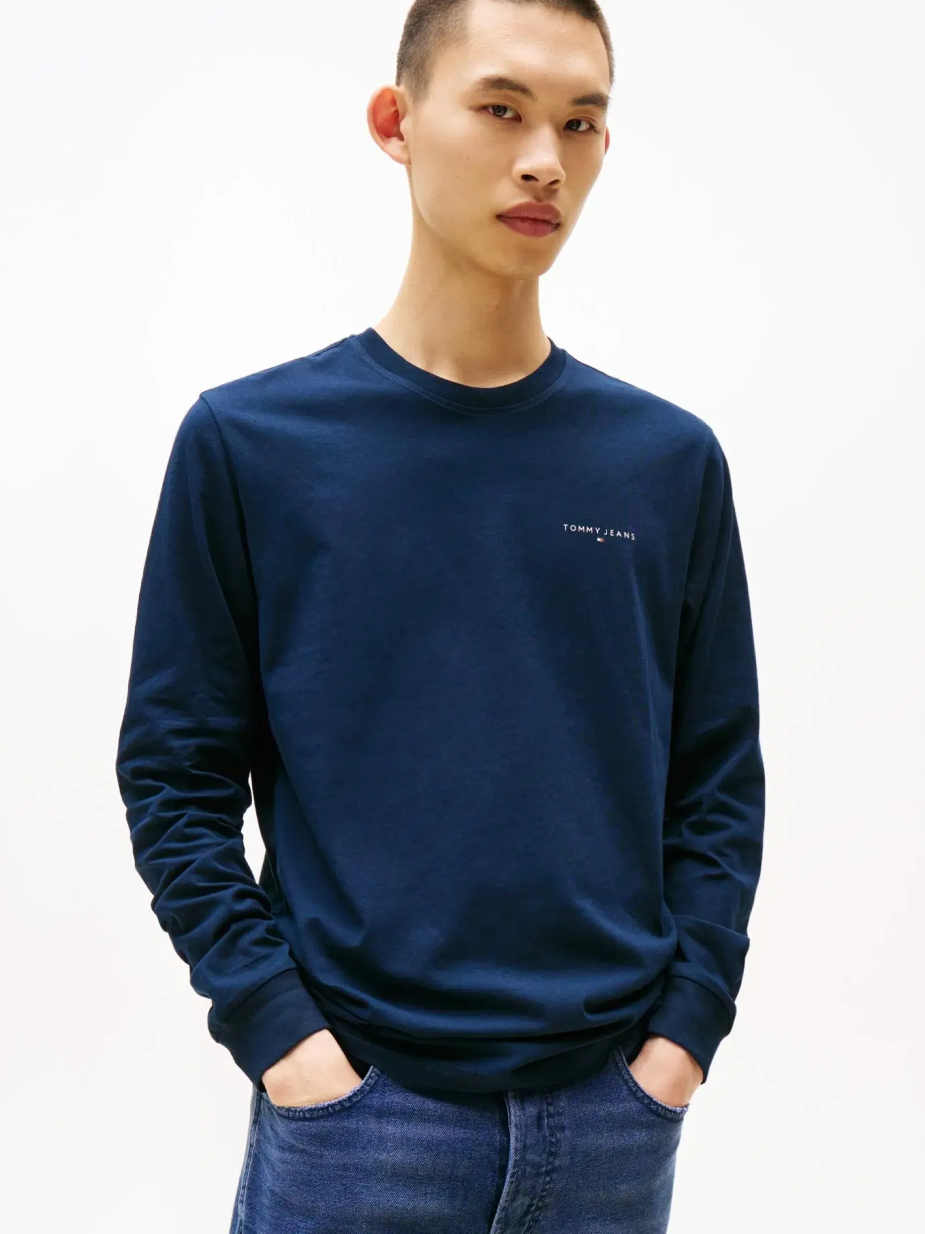Tommy Jeans Tjm slim chest linear ls tee ext t-paita