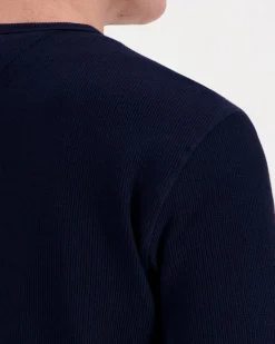 Tommy Jeans Tjm slim waffle script henley t-paita