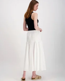 Tommy Jeans Tjw poplin tiered maxi hame