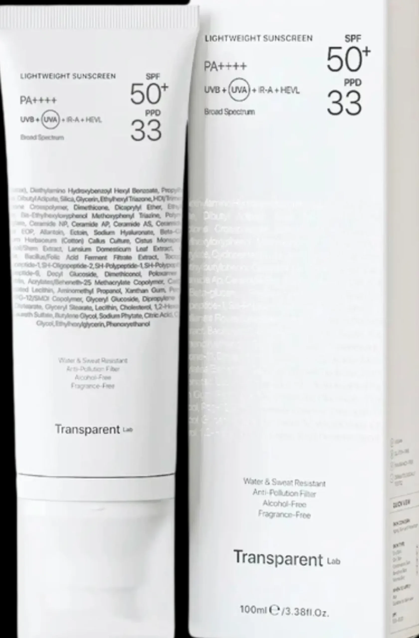 Transparent Lab Lightweight sunscreen SPF 50+ aurinkovoide 100 ml
