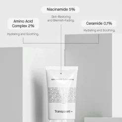 Transparent Lab Niacinamide glow cream geelivoide kasvoille 50 ml