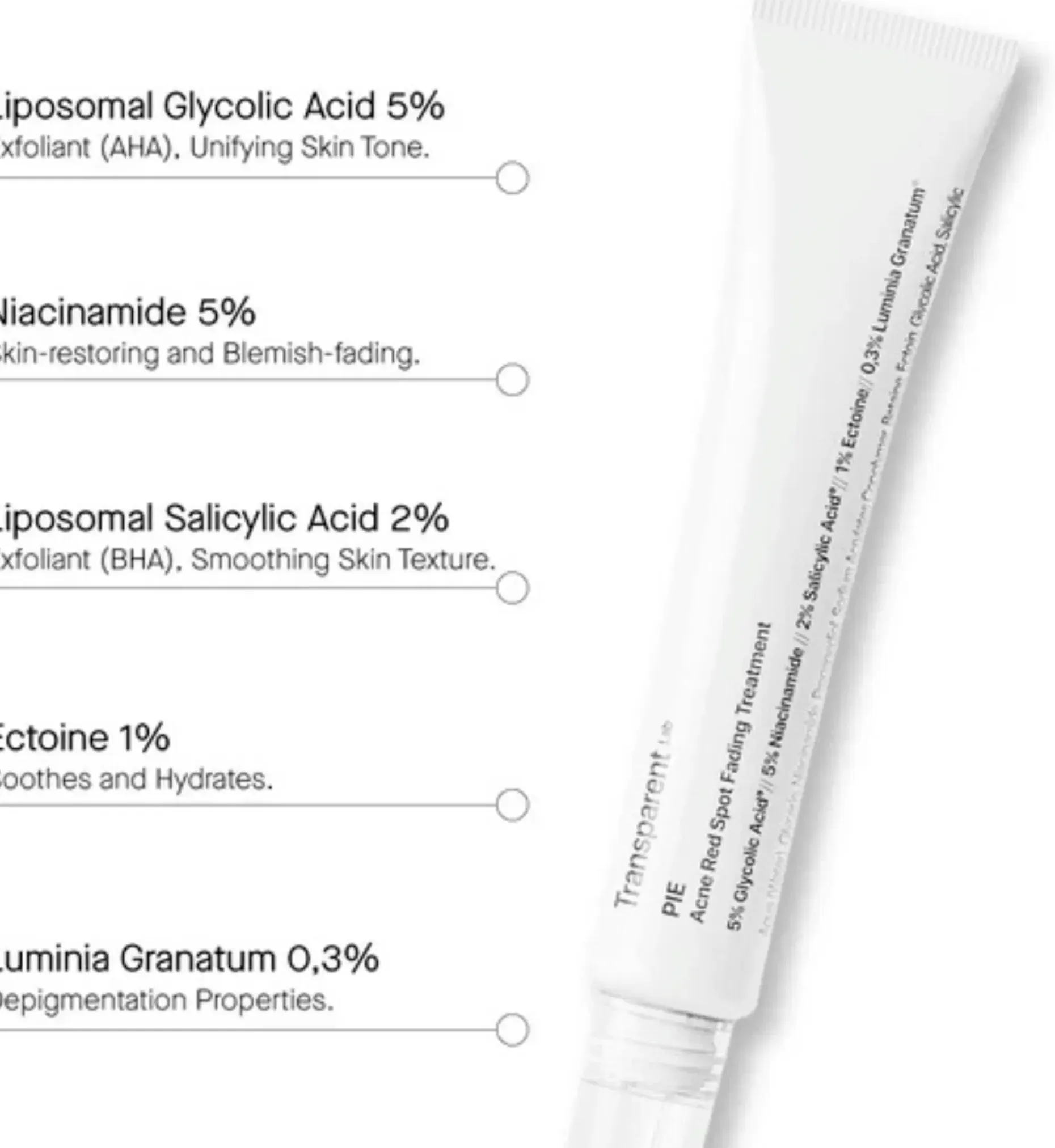 Transparent Lab P.I.E acne red spot fading treatment tehohoito punoitukseen 30 ml