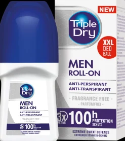 Triple Dry Men 100h roll-on tuoksuton antiperspirantti 50 ml